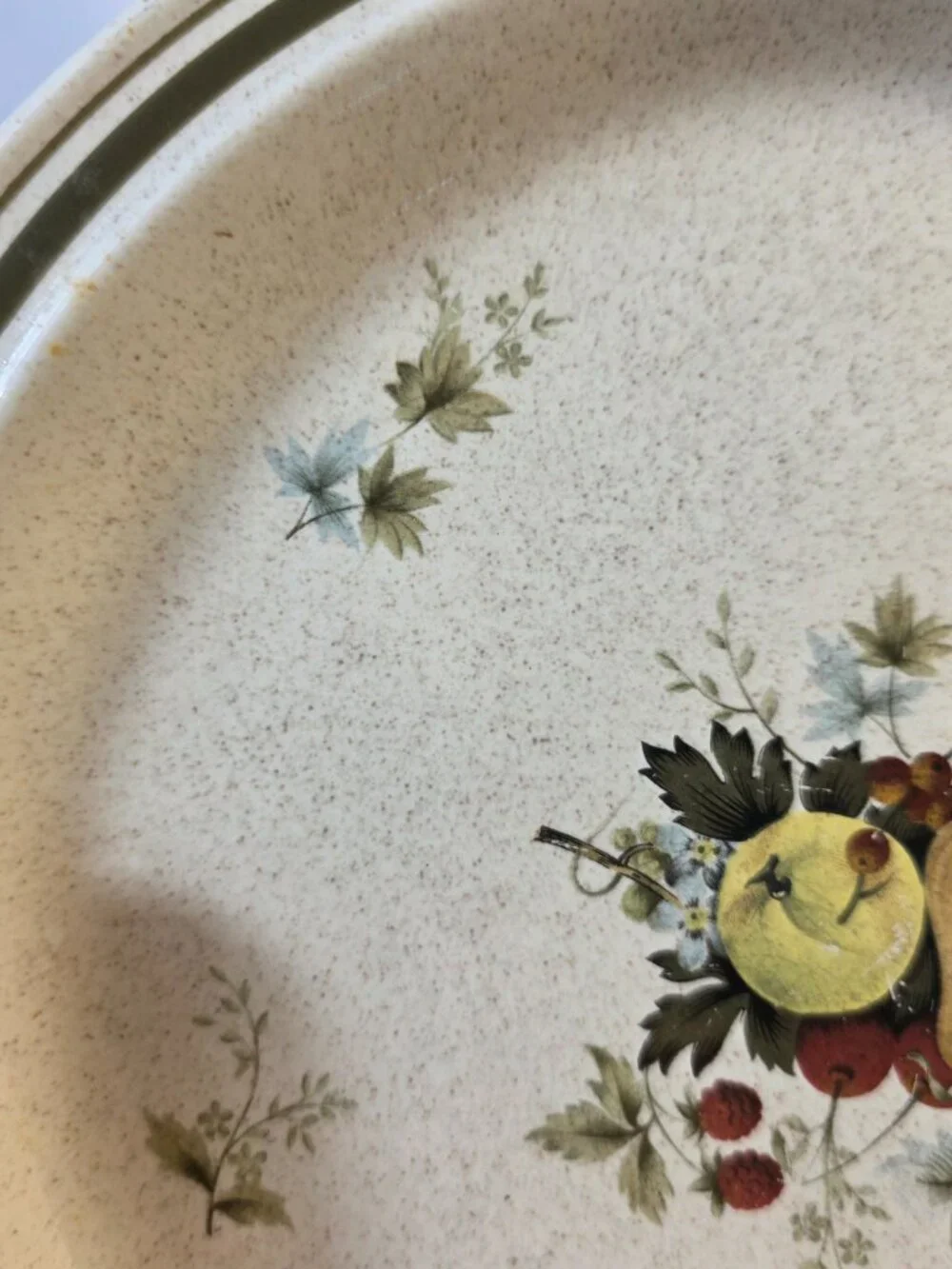 TWO Royal Doulton Cornwall (Double Green Trim) Salad Plates Fruit & Berries